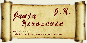 Janja Mirošević vizit kartica